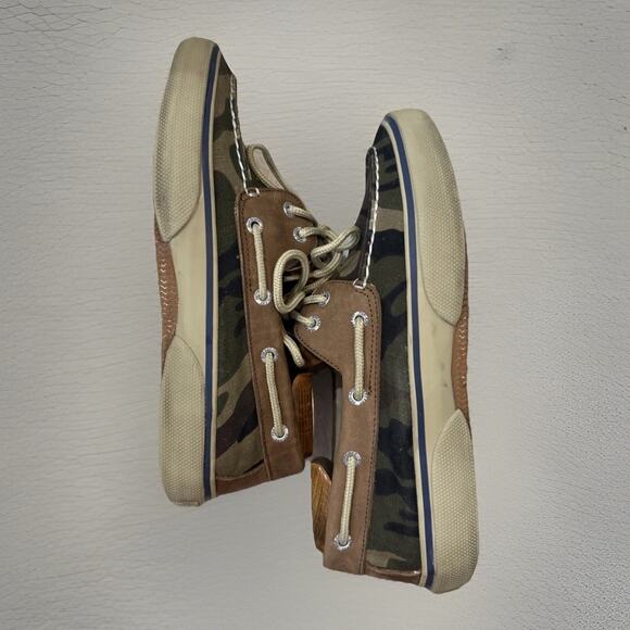 Rare Sperry Top Sider Camo 2 Eye Boat Shoe Mens Size 8 Camouflage Slides main image 11